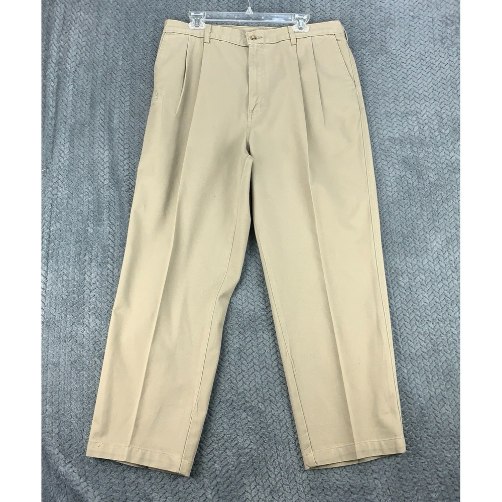Carhartt Pants Men's 36x32 (Fits 35x28) Tan B132 KHI Twill Pleated Work Khakis